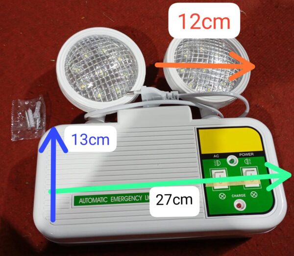 LAMPARA DE EMERGENCIA LED 2 FOCOS 1800mAh - Imagen 2