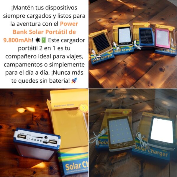 POWER BANCK SOLAR CHARGER 9800mAh - Imagen 6