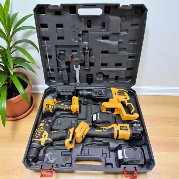 KIT DE 4 HERRAMIENTAS INALAMBRICAS TASBEL