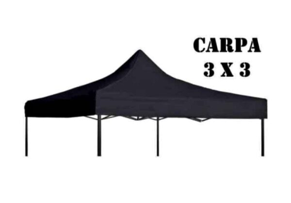 LONA DE TECHO TOLDO 3X3 NEGRO CON U-V - Imagen 2