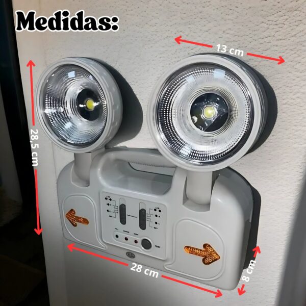 LUZ DE EMERGENCIA 2 FOCOS PREMIUN - Imagen 8