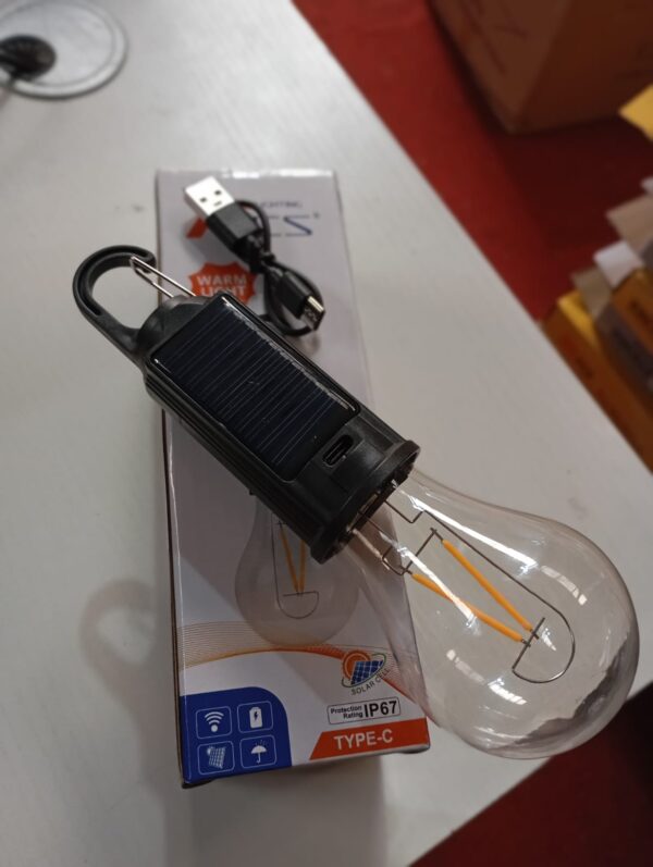 AMPOLLETA SOLAR Y RECARGABLE A USB 7-W - Imagen 3