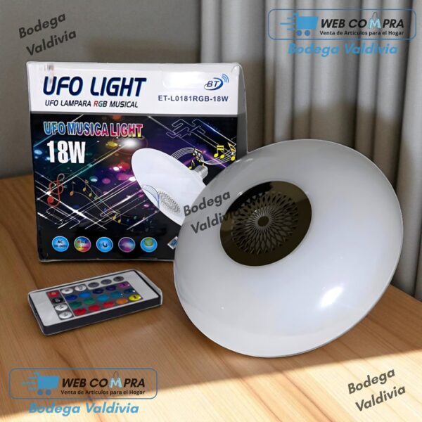 AMPOLLETA CON PARLANTE BLUETOOTH 18W - Imagen 7