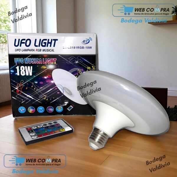AMPOLLETA CON PARLANTE BLUETOOTH 18W - Imagen 8