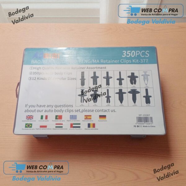 KIT 350 CLIP BROCHE RETENCION PLASTICO - Imagen 6
