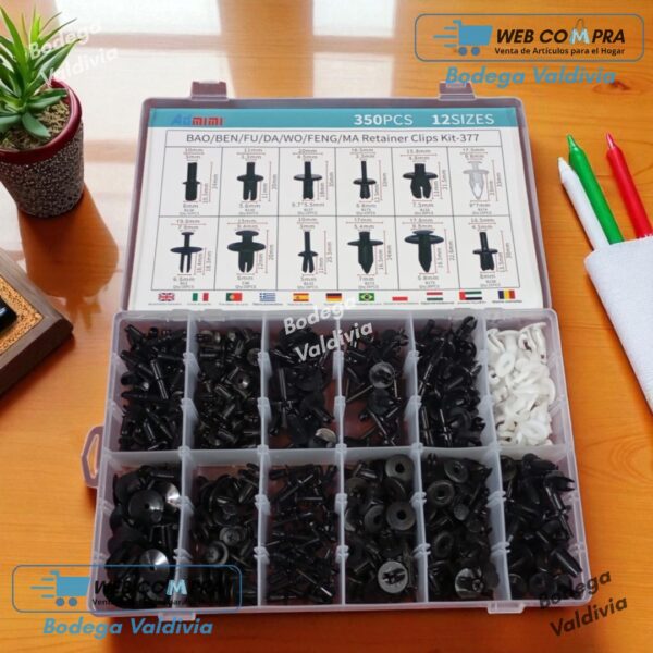 KIT 350 CLIP BROCHE RETENCION PLASTICO - Imagen 5
