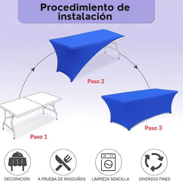 MANTEL SPANDEX PARA MESA 1.80 - Imagen 4
