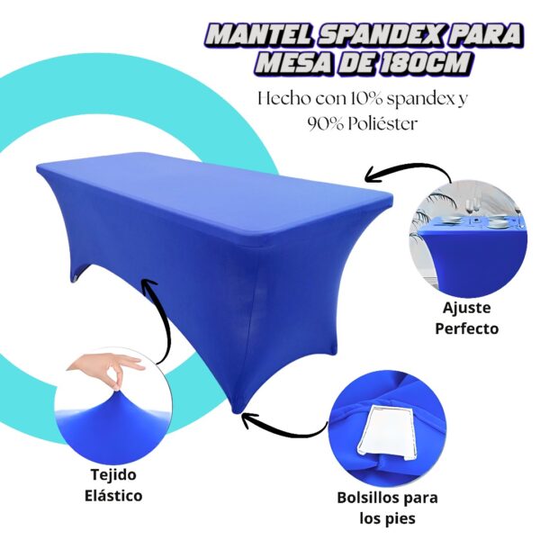 MANTEL SPANDEX PARA MESA 1.80 - Imagen 3