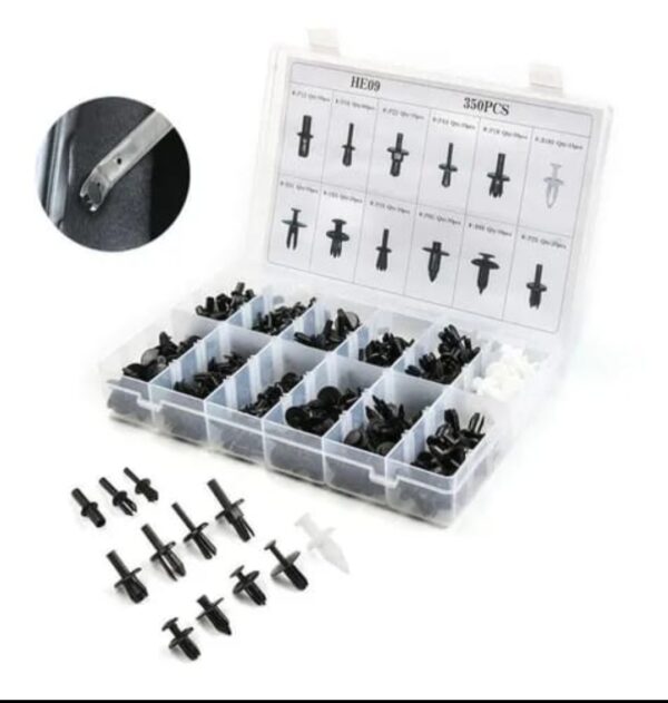 KIT 350 CLIP BROCHE RETENCION PLASTICO - Imagen 3