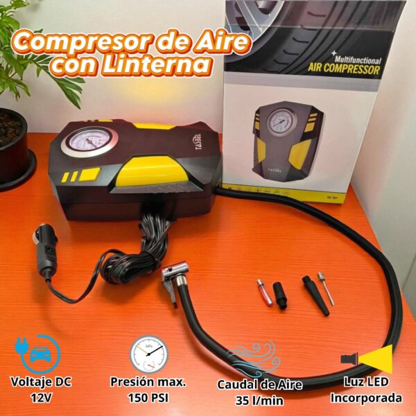 COMPRESOR PORTATIL PARA AUTO (TASBEL) - Imagen 6