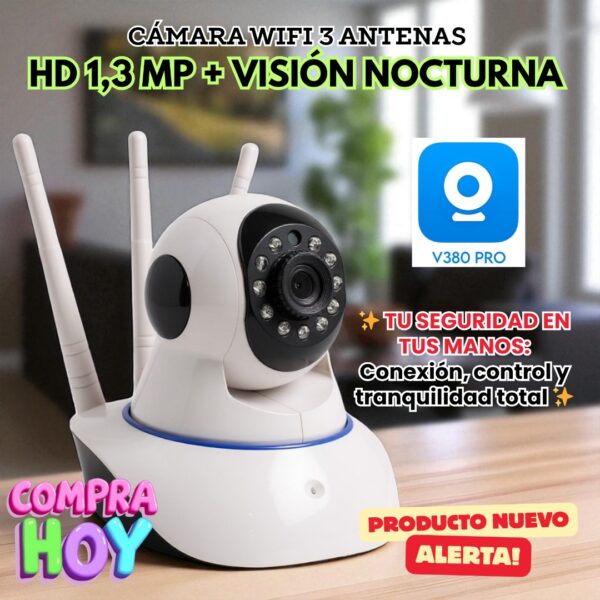 CAMARA 3 ANTENAS DE INTERIOIR (APPS V-380 PRO) - Imagen 4