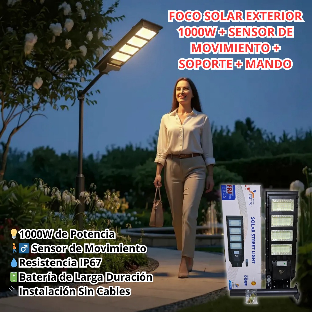 FOCO SOLAR DE 1000W CON PEDESTAL - Imagen 4