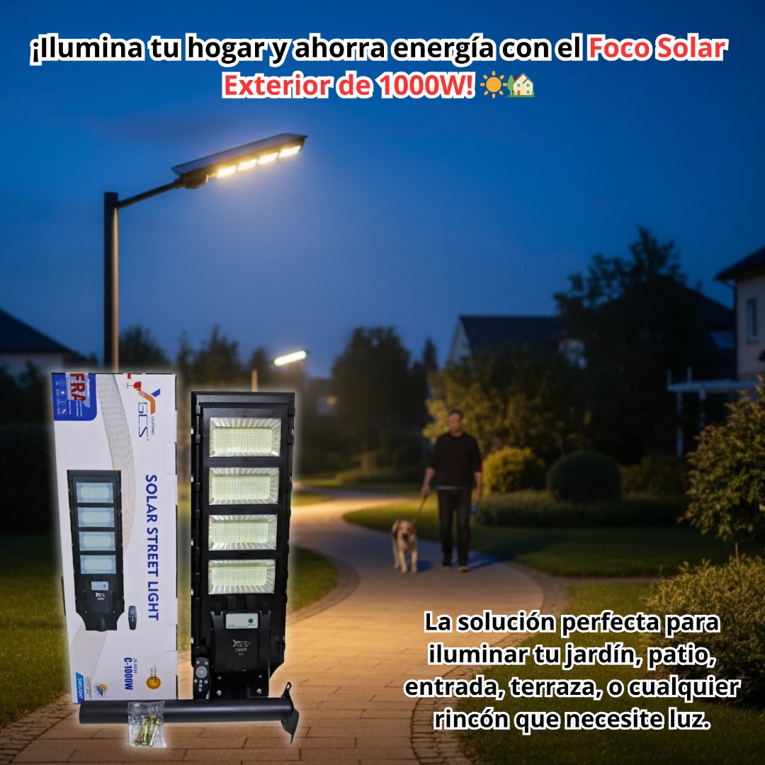 FOCO SOLAR DE 1000W CON PEDESTAL - Imagen 5