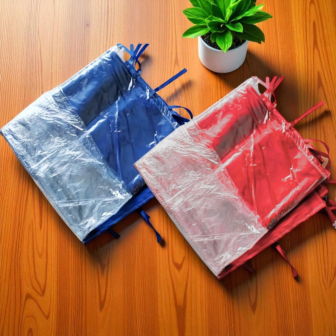 LONA LATERAL 3X3 TRANSPARENTE CON ORILLOS AZUL - Imagen 5