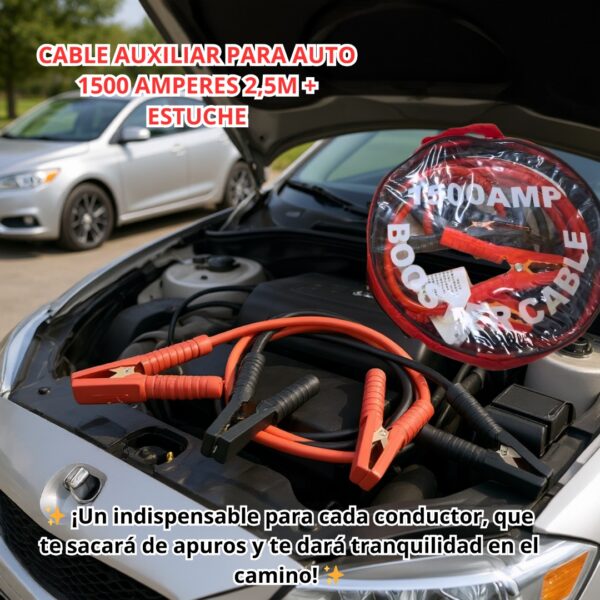 CABLE AUXILIAR PARA AUTO 1.500-Amp - Imagen 3
