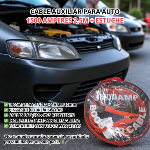 CABLE AUXILIAR PARA AUTO 1.500-Amp - Imagen 4