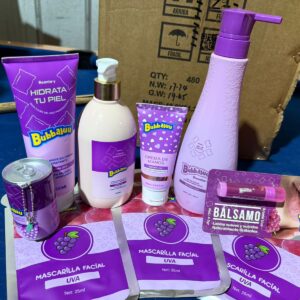 PACK DE UTENCILIOS DE BELLEZA BUBBALUU DE AROMA A UVA