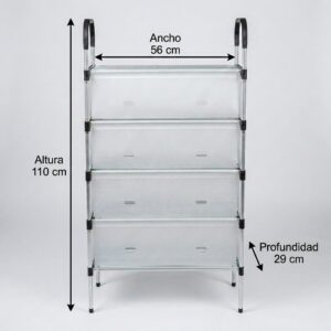 ORGANIZADOR DE ZAPATOS 4 NIVELES TRASPARENTE